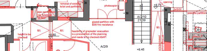 2nd level floor plan detail