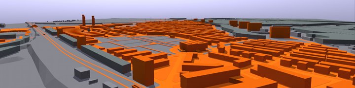 microcity, view from northeast [Buch5, 1997]