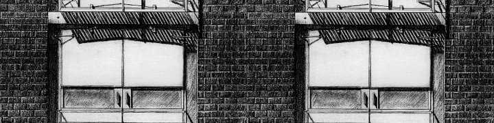 social housing scheme, facade sketch [gesundbrunnen, 1988-90]