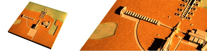 neuruppin spa, paper site model,study project [sanctuary, 1993]