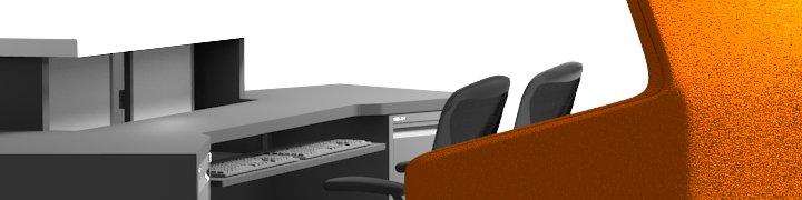 reception desk and screen study