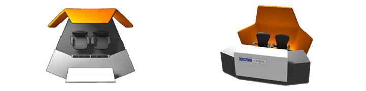 reception desk and screen study