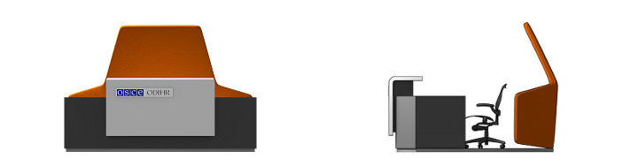 reception desk and screen study