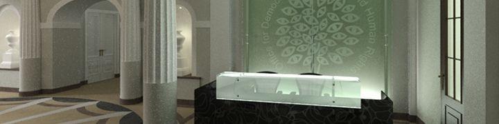 entrance hall visualization with final version of reception